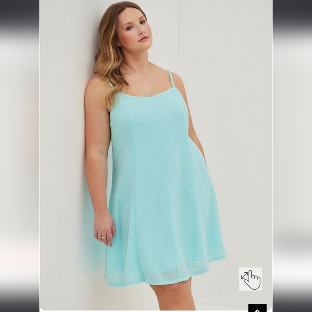 NWOT Torrid Trapeze Dress Lt Blue 1X
